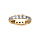 Bague en vermeil alliance americaine d'oxydes blancs sertis