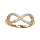 Bague en vermeil motif infini grand modle orn d'oxydes blancs sertis