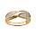Bague croise simple en vermeil avec oxydes sertis blancs