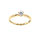 Alliance en vermeil avec solitaire serti 6 griffes