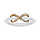 Bague en vermeil cramique blanche avec oxydes blancs sertis
