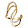Bague en vermeil double S avec oxydes blancs sertis