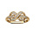 Bague envvermeil motif double infini pars d'oxydes blancs sertis