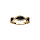 Bague en vermeil forme croise avec oxydes blancs croiss noirs