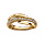 Bague croise dcale en vermeil avec oxydes blancs sertis