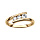 Bague en vermeil avec 3 oxydes blancs