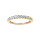 Bague en vermeil demi rail oxydes blancs sertis