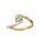 Bague en vermeil coeur d'oxydes blancs sertis et infini