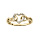 Bague en vermeil coeur oxydes blancs sertis et infini