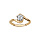 Bague en vermeil avec oxyde blanc serti 4 griffes