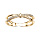 Bague croise en  vermeil avec oxydes blancs sertis sur un rail
