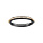 Bague en vermeil et cramique noire avec rail d'o'xydes blancs sertis