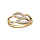 Bague en  vermeil motif feuillage ajour et par d'oxydes blancs sertis