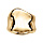 Bague en vermeil large vague lisse