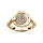 Bague en vermeil rondelle d'oxydes blancs sertis