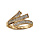 Bague en vermeil 3 barrettes d'oxydes blancs sertis