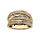 Bague en vermeil multi rangs avec oxydes blancs sertis