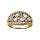 Bague en vermeil pave d'oxydes blancs sertis