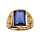 Bague en vermeil mixte zirconium bleu