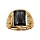 Bague en vermeil mixte agate noire