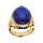 Bague en vermeil mixte cabochon zirconium bleu