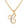 Collier en vermeil pendentif initiale C oxydes blancs sertis  -  42+3cm