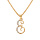 Collier en vermeil pendentif initiale E oxydes blancs sertis  - 42+3cm