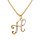 Collier en vermeil pendentif initiale H oxydes blancs sertis - 42+3cm