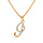 Collier en vermeil pendentif initiale i oxydes blancs sertis - 42+3cm