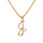 Collier en vermeil pendentif initiale j oxydes blancs sertis - 42+3cm
