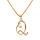 Collier en vermeil pendentif initiale Q oxydes blancs sertis  - 42+3cm