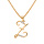 Collier en vermeil pendentif initiale Z oxydes blancs sertis  - 42+3cm