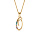 Collier en vermeil pendentif initiale O oxydes multi couleurs sertis  - 42+3cm