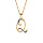Collier en vermeil pendentif initiale Q oxydes multi couleurs sertis  - 42+3cm