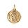 Mdaille en vermeil saint-Christophe 21mm satine