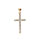 Pendentif en vermeil croix avec oxydes blancs 25 x 14mm