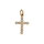 Pendentif en vermeil petite croix avec oxydes blancs 15 x 16mm