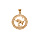 Pendentif en vermeil médaille zodiaque Taureau