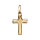Pendentif en vermeil croix plate 18mm