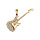 Pendentif en vermeil et oxydes sertis guitare rock 35mm