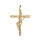 Pendentif en vermeil croix rock - longueur 33mm