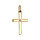 Pendentif en vermeil petite croix avec un oxyde blanc serti