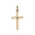 Pendentif en vermeil croix diamante etoile 22mm dim 20x12 mm