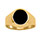 Chevalire en vermeil petit plateau ovale en onyx synthtique