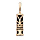 Pendentif en plaqu or Tiki avec motif tribal Chance