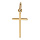 Pendentif croix en plaqu or lisse et plate petit modle