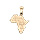 Pendentif en plaqué or carte d'Afrique petit modèle