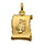 Pendentif en plaqué or zodiaque parchemin simple Cancer