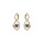 Boucles d'oreille en plaqué or infini oxydes mystique et blancs sertis et fermoir poussette