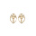 Boucles d'oreille en plaqu or ovale motif croix